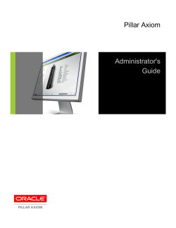 Pillar Axiom Administrator`s Guide