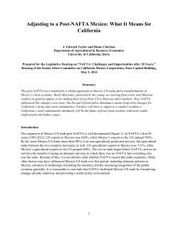 Adjusting to a Post-NAFTA Mexico: What It Means for