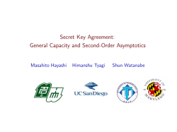 Secret Key Agreement: General Capacity and Second