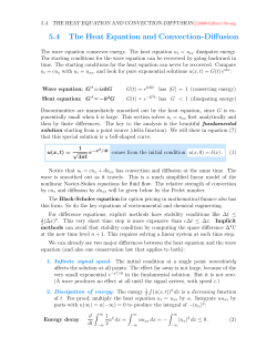 5.4 The Heat Equation and Convection