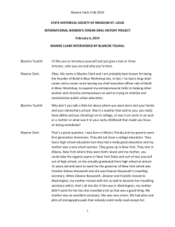 Maxine Clark 2-06-2014 STATE HISTORICAL SOCIETY OF