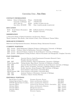 CV - Iowa State University Department of Economics
