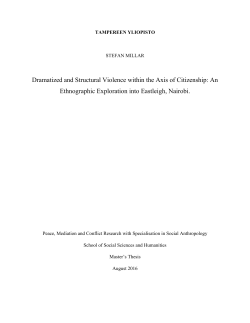 Dramatized and Structural Violence within the Axis of
