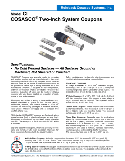 Rohrback Cosasco Systems, Inc. Model CI COSASCO &reg; Two