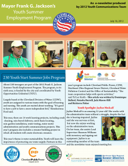 Mayor Frank G. Jackson`s Youth Summer