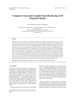 Computer-Generated Graphite Pencil Rendering of 3D Polygonal