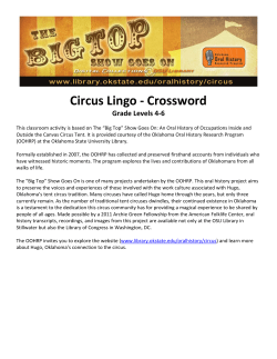 Circus Lingo - Crossword - Oklahoma State University