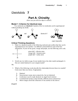 Part A: Chirality