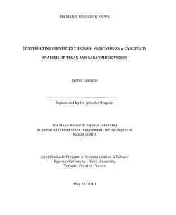 Constructing identities through music videos