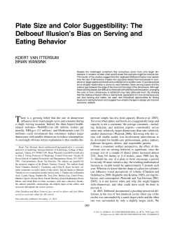 Plate Size and Color Suggestibility: The Delboeuf Illusions Bias on