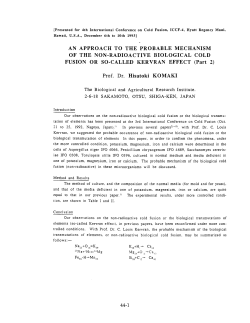 AN APPROACH TO THE PROBABLE MECHANISM OF THE NON