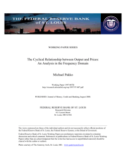 The Cyclical Relationship between Output and Prices: An Analysis