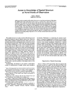 Access to knowledge of spatial structure at novel