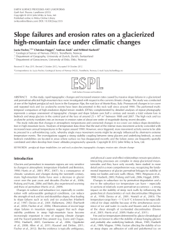 Slope failures and erosion rates on a glacierized highmountain face