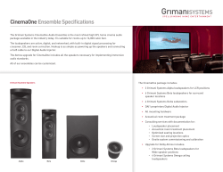 CinemaOneEnsemble Specifications