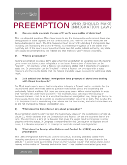 Preemption - ImmigrationWorks USA