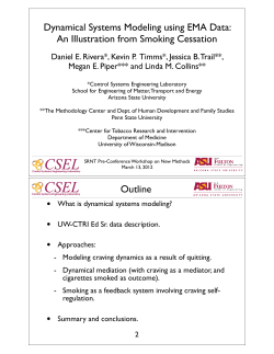Dynamical Systems Modeling using EMA Data