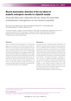 Muscle dysmorphia: detection of the use