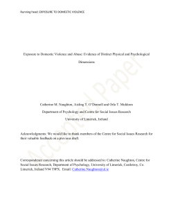 Exposure to Domestic Violence and Abuse: Evidence of Distinct