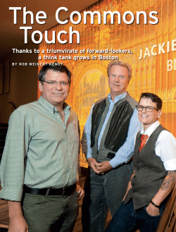 Thanks to a triumvirate of forward-lookers, a think tank grows in Boston