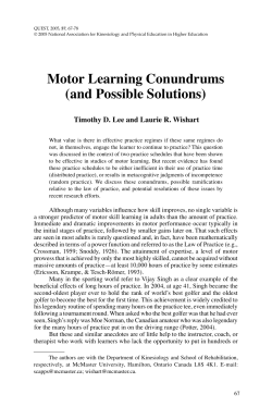Motor Learning Conundrums (and Possible