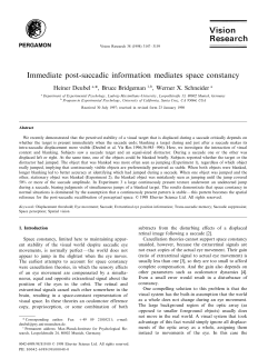 Immediate post-saccadic information mediates space constancy