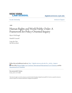 Human Rights and World Public Order: A