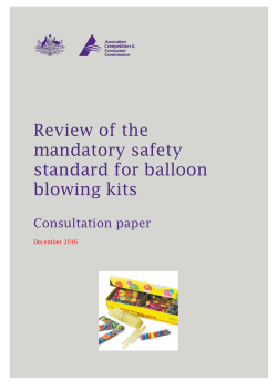 Balloon blowing kits consultation paper PDF document