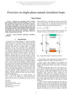 Overview on single-phase natural circulation loops