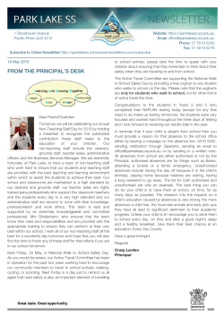 newsletter-14-05-2015 - Park Lake State School