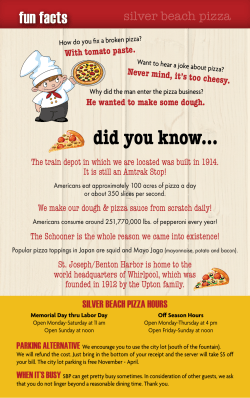did you know... - Silver Beach Pizza