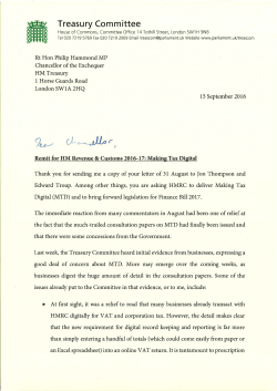 Letter from Committee Chair to Chancellor of the