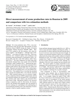 Direct measurement of ozone production rates