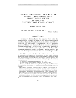 the past should not shackle the present: the revival of a legacy of