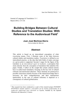 Building Bridges Between Cultural Studies and Translation Studies