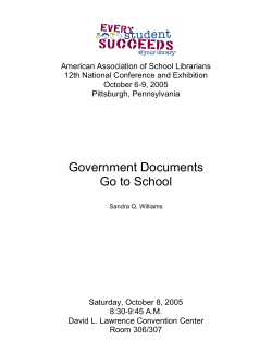 Government Documents Go to School