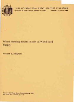 Wheat Breeding and its Impact on World Food Supply