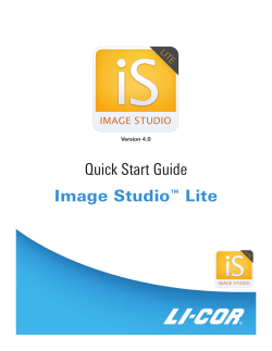 Image Studio Lite 4.0 Quick Start Guide - LI