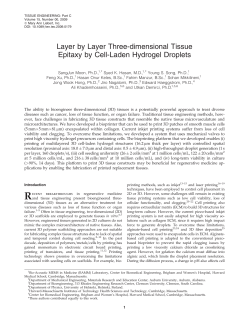 Layer by Layer Three-dimensional Tissue Epitaxy by Cell