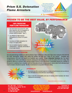 Detonation Arrestor Info - Prism Integrated Solutions Inc.