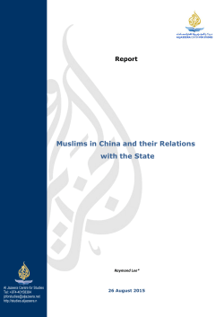 Muslims in China and their Relations with the State
