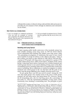 10.2 BSERVATIONAL STUDIES AND DESIGNED EXPERIMENTS