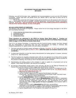 Ice Hockey 2013-2014 1 - Vermont Principals` Association