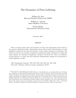The Dynamics of Firm Lobbying - people.hbs.edu