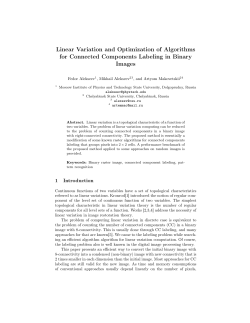 Linear Variation and Optimization of Algorithms for Connected