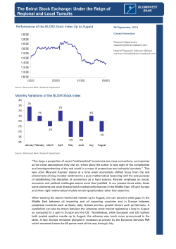 The Beirut Stock Exchange: Under the Reign of Regional and Local