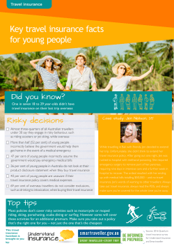 Key travel insurance facts for young people