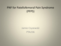 PNF for Patellofemoral Syndrome