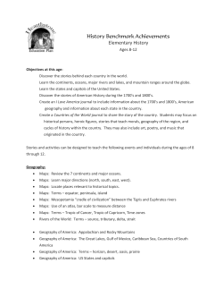 History Benchmark Achievements Elementary History