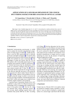 APPLICATION OF Li ION BEAM OBTAINED BY THE CESIUM